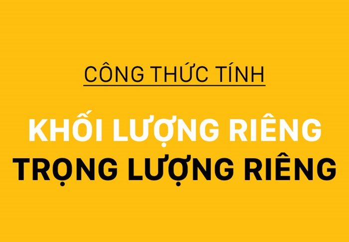 công thức tính khối lượng riêng